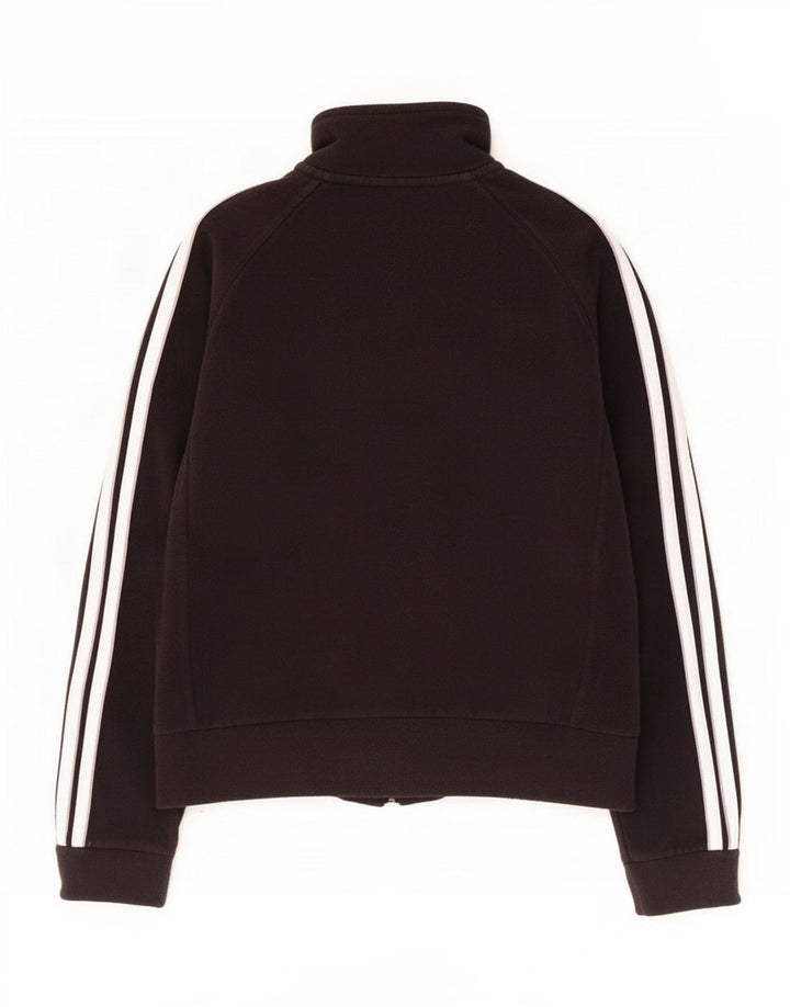 Adidas Veste de survêtement en polaire pour femme UK 12 Medium Noir Polyester