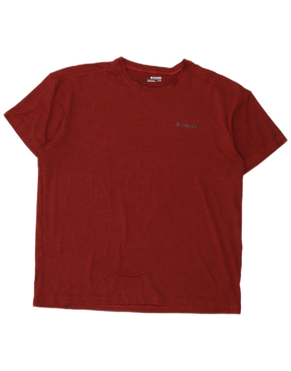 Columbia T-Shirt Homme Top XL Bordeaux Polyester