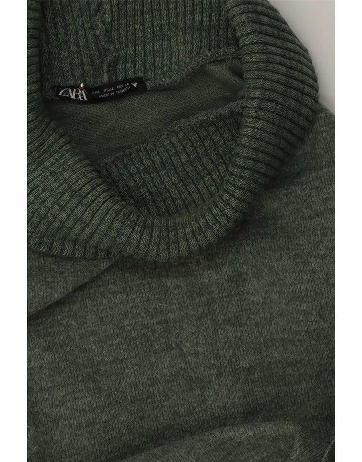 Zara Pull col roulé pour femme UK 16 Large Vert