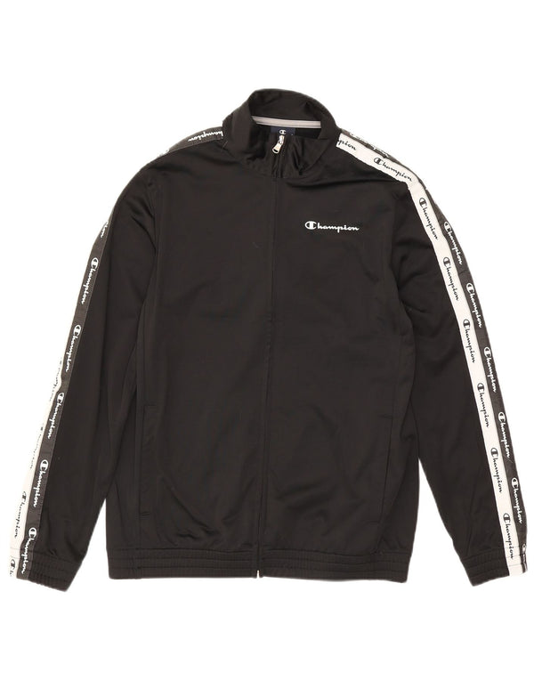 Champion Veste de survêtement graphique pour garçon 13-14 ans XL Noir Colourblock