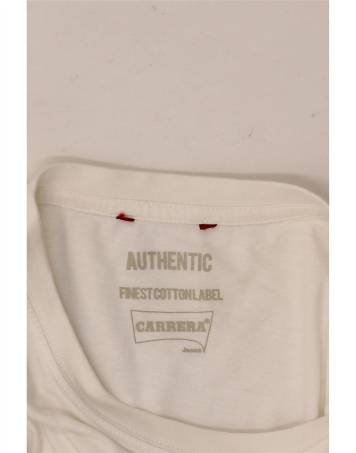 CARRERA T-Shirt Graphique Homme Blanc Large