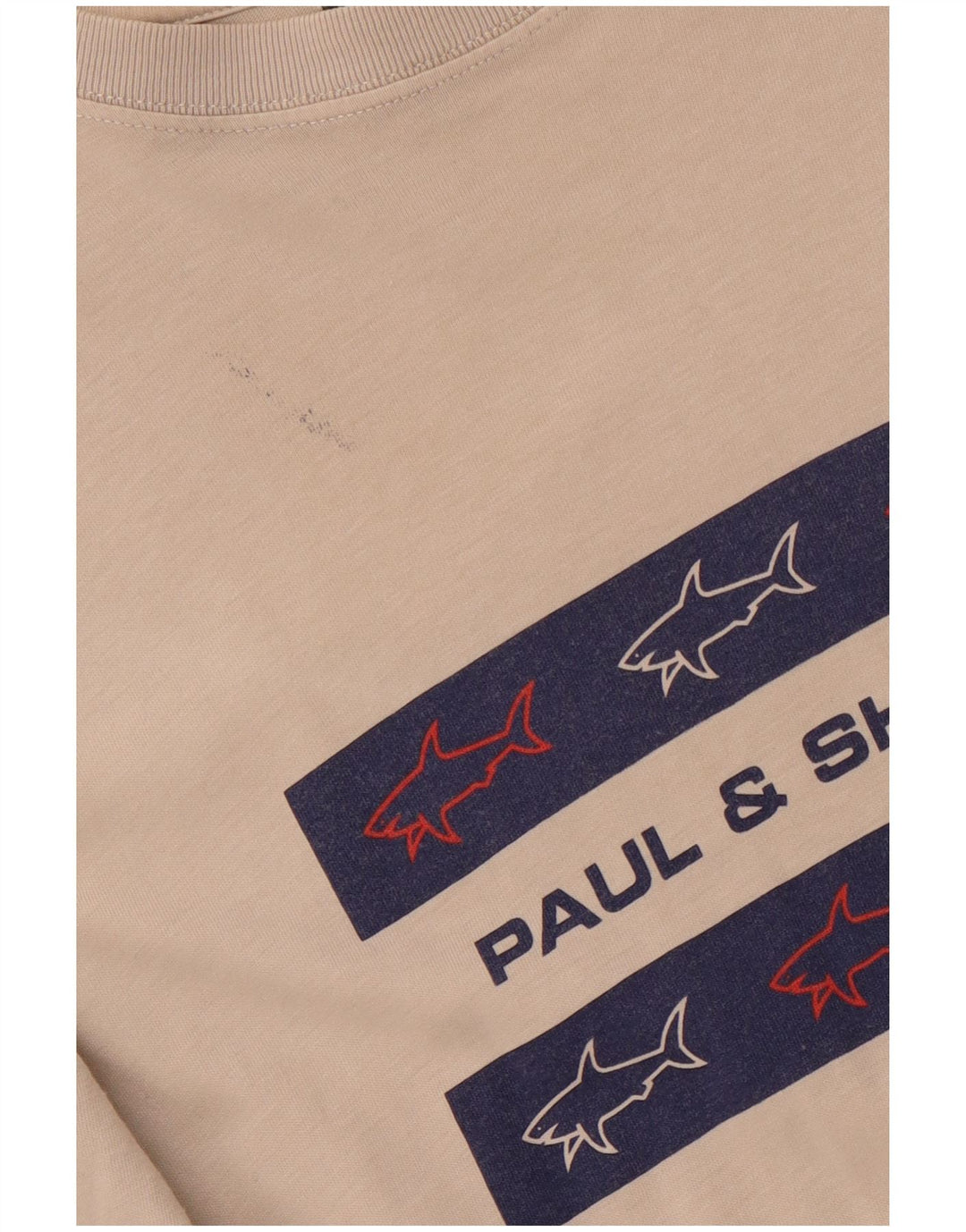 PAUL & SHARK T-Shirt Graphique Yachting Homme XL Beige Coton
