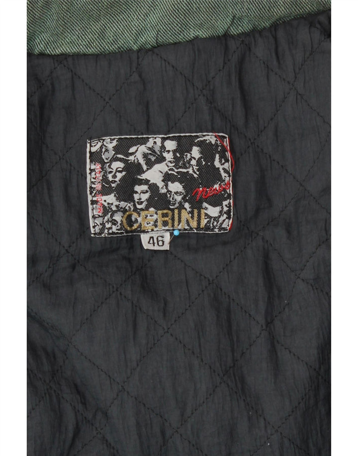 Ernestina Cerini Veste coupe-vent à capuche pour femme IT 46 Grand Vert années 90