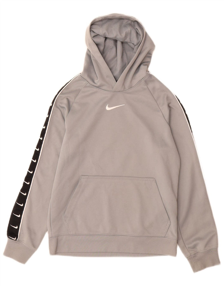 Nike Pull à capuche graphique pour garçon 8-9 ans Petit Gris Colorblock Polyester