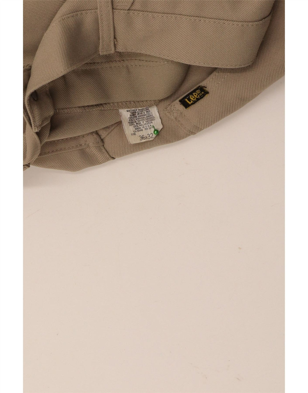 LEE Pantalon décontracté droit pour homme W36 L26 Beige Polyester