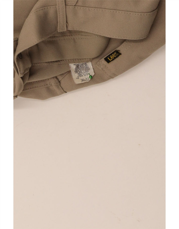 LEE Pantalon décontracté droit pour homme W36 L26 Beige Polyester