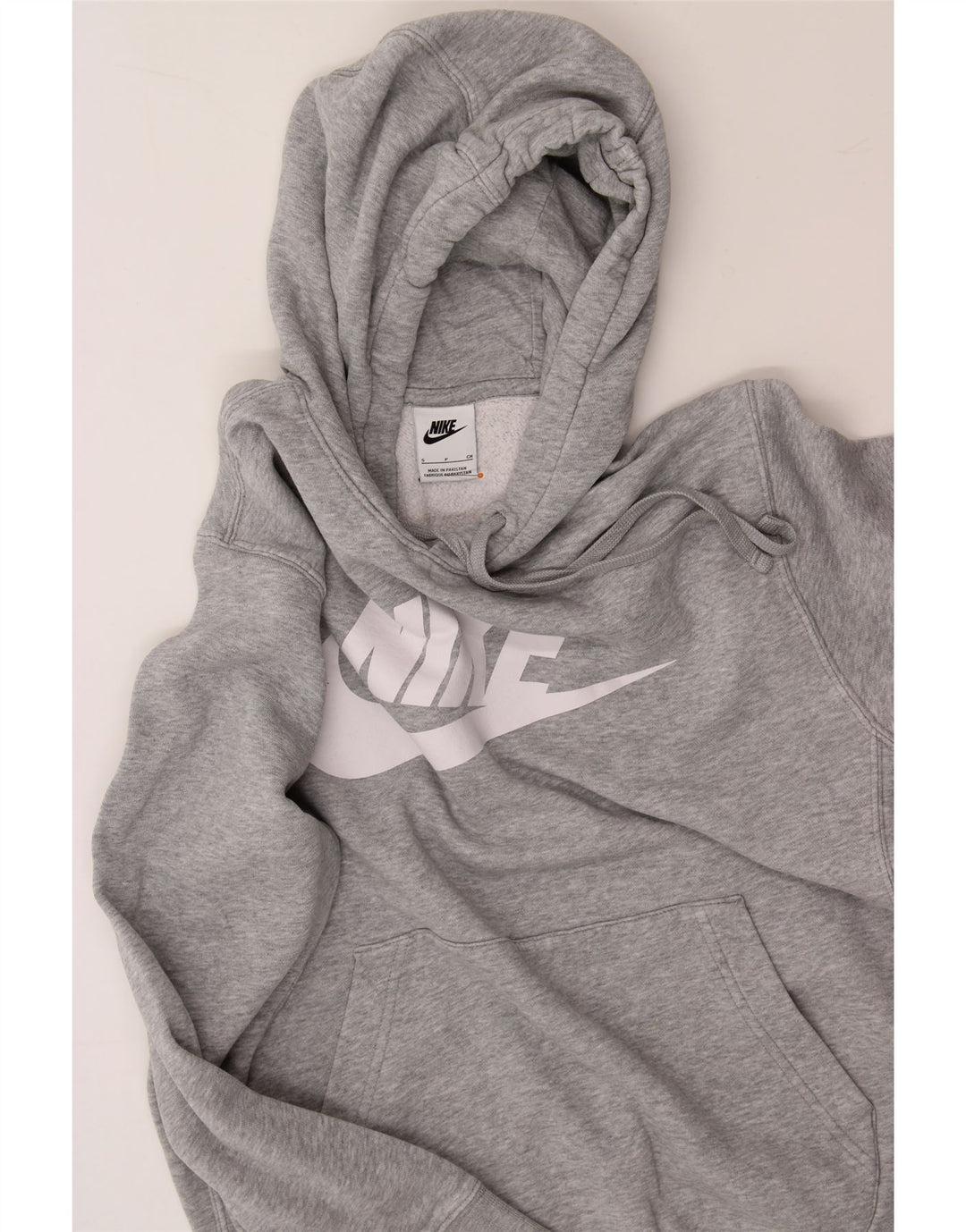 NIKE Mens Graphic Hoodie Jumper Small Grey Cotton Vintage Nike and Second-Hand Nike from Messina Hembry 