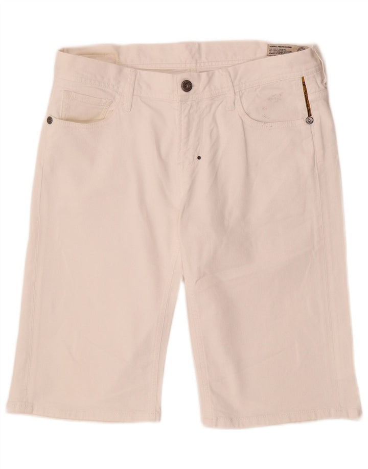 Meltin' Pot Short en jean pour homme W34 Grand coton blanc