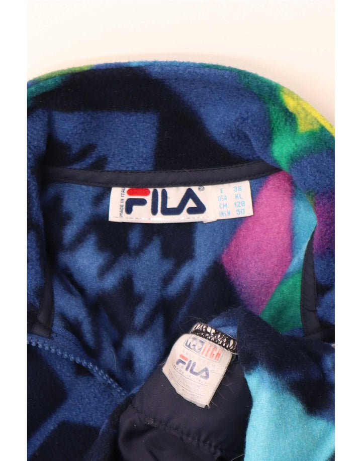 Fila Pull Polaire Col Zippé Garçon 7-8 ans Patchwork Multicolore