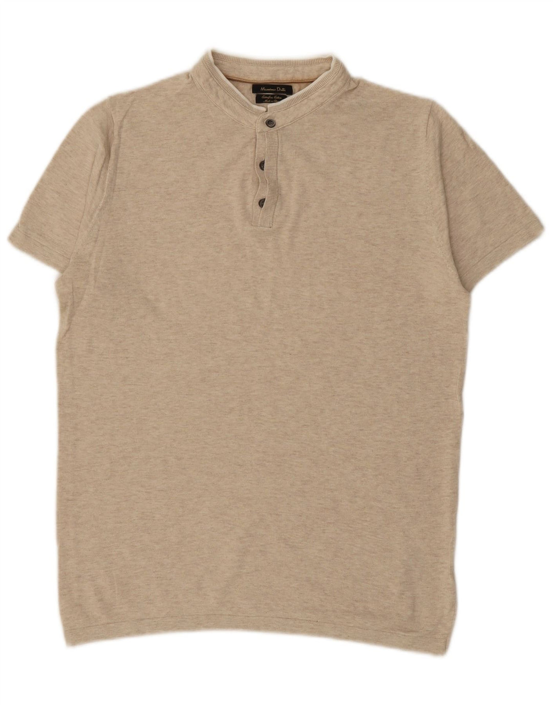 MASSIMO DUTTI Polo Homme Coton Beige Moyen