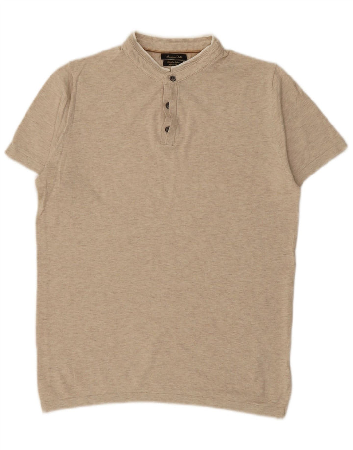 MASSIMO DUTTI Polo Homme Coton Beige Moyen