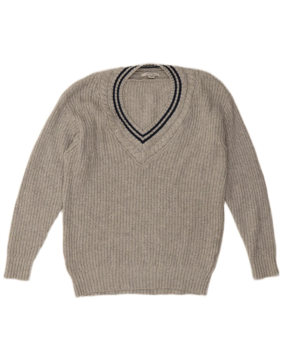American Eagle Pull col V pour homme Petit gris Coton