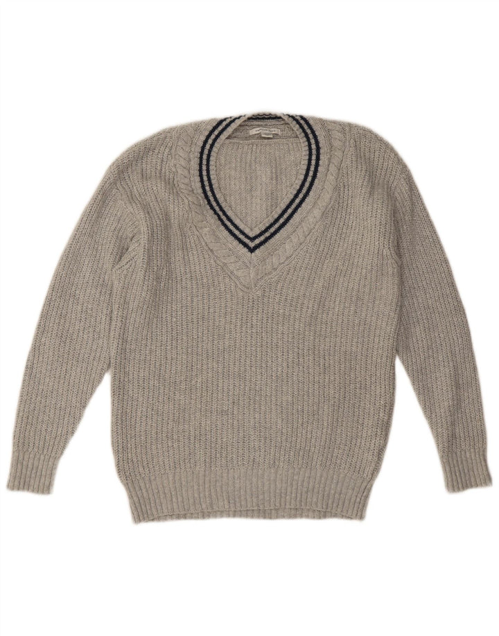 American Eagle Pull col V pour homme Petit gris Coton