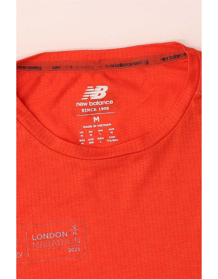 New Balance T-Shirt Homme Orange Moyen