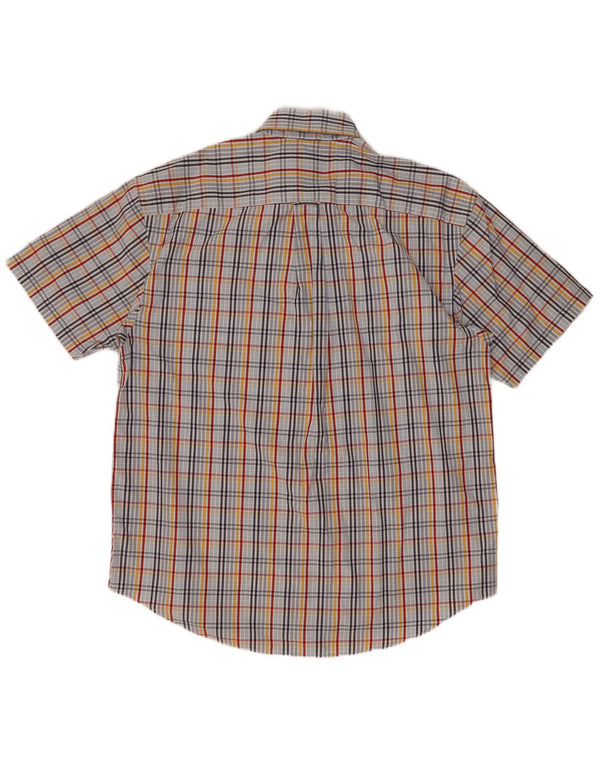 Nautica Chemise à manches courtes pour homme en coton à carreaux multicolores