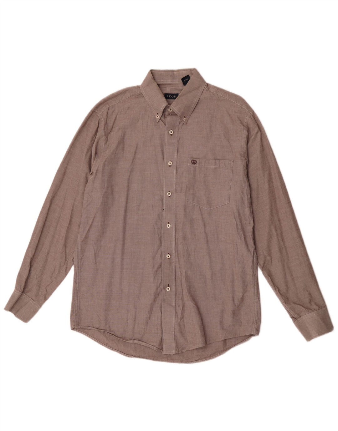 Chemise Homme Izod Coton Marron Moyen
