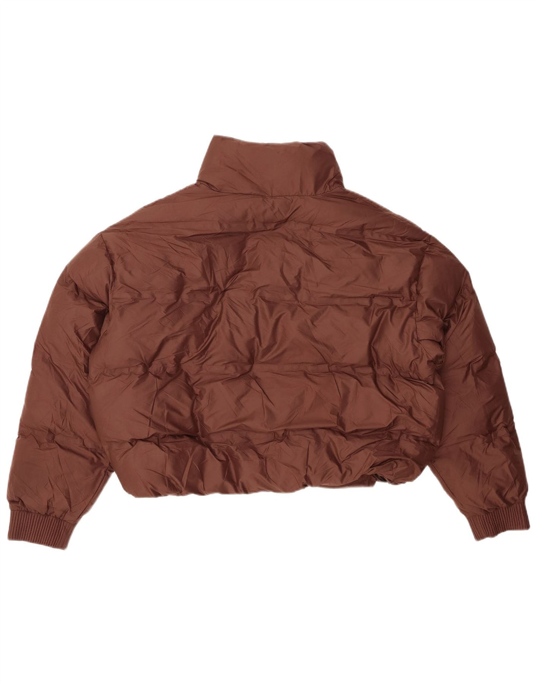 ZARA Veste matelassée courte surdimensionnée pour femme UK 14 Polyester marron moyen