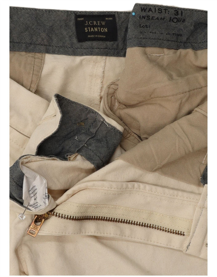 J. Crew Short Chino Stanton W31 Homme Blanc cassé Moyen en Coton
