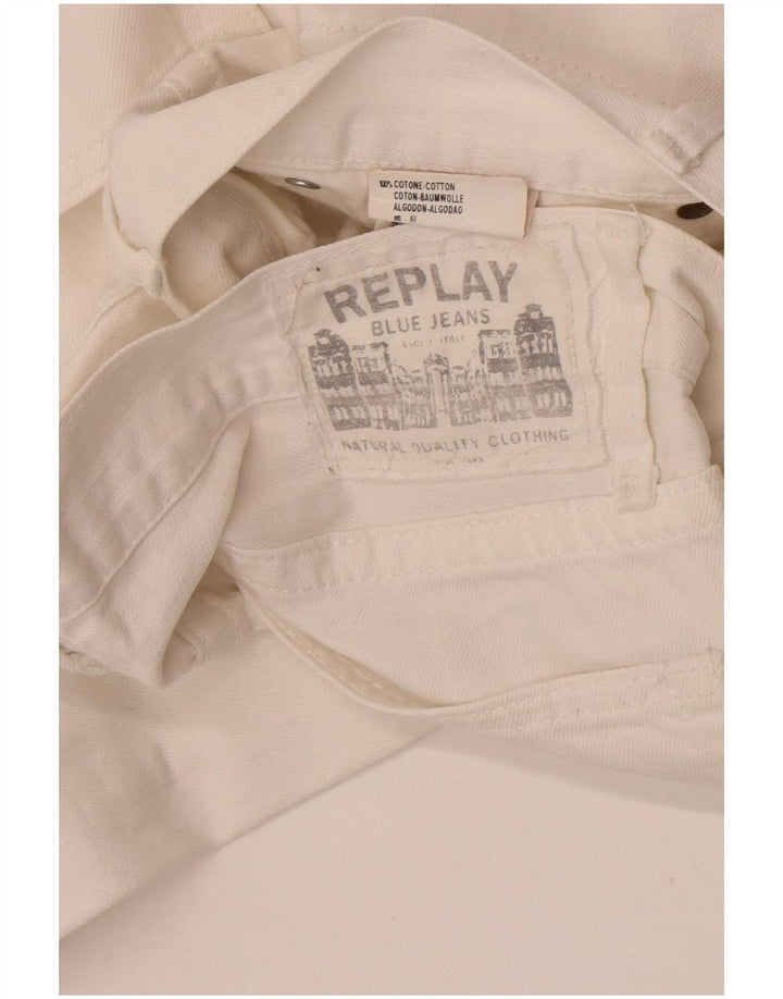 Replay Jean droit homme W32 L31 coton blanc