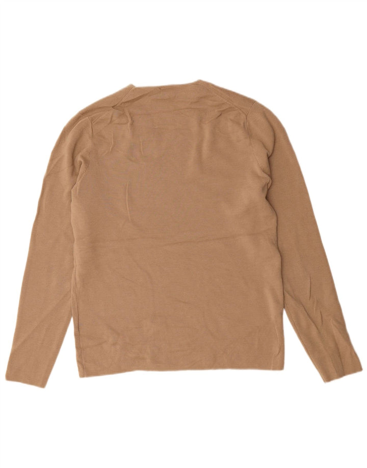 Cos Pull col V pour femme UK 44 Laine beige moyen