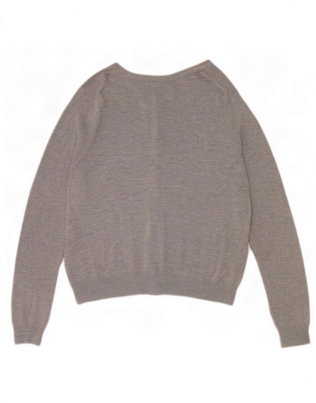 Marks & Spencer Pull cardigan pour femme UK 14 Large Viscose mouchetée gris