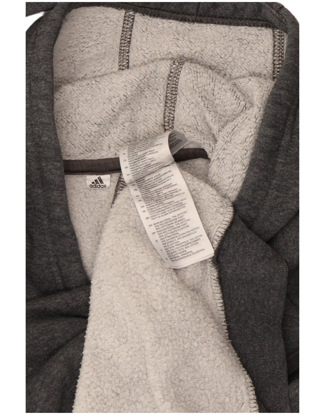 Adidas Pull à capuche pour homme Petit coton gris