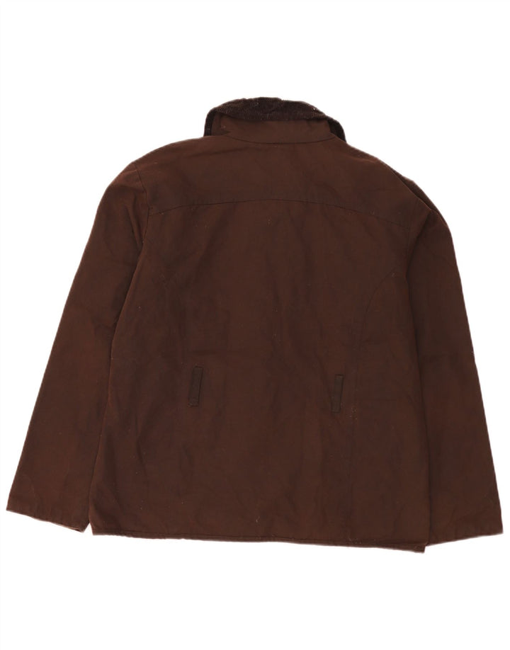 veste en coton ciré femme vintage UK 14 Brun moyen