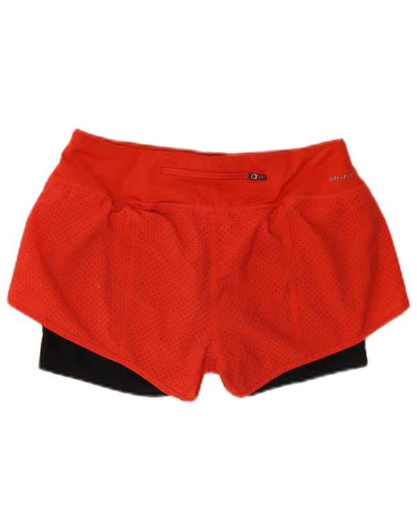 Nike Short de sport Dri Fit Graphic pour femme UK 8 Small Rouge Colourblock