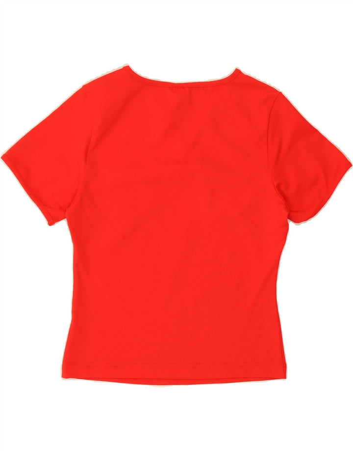 ADIDAS Womens T-Shirt Top UK 16 Large Red Polyamide Vintage Adidas and Second-Hand Adidas from Messina Hembry 