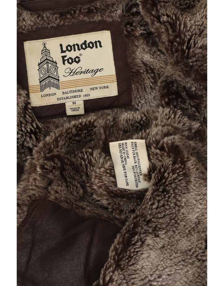 London Fog Veste Sherpa Heritage pour Homme UK 38 Acrylique Marron Moyen
