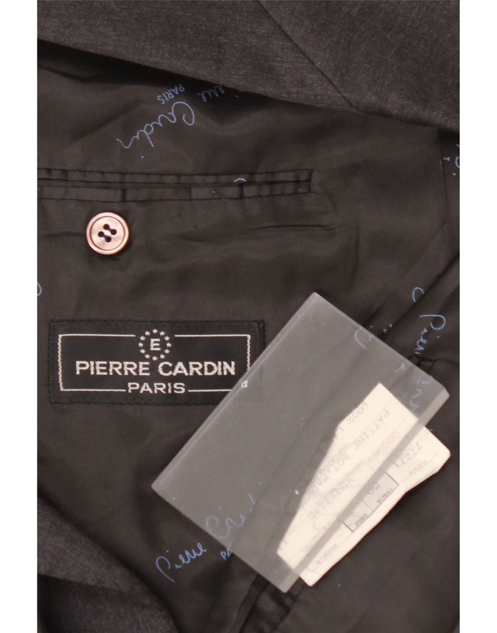 PIERRE CARDIN Veste Blazer Double Boutonnage Homme EU 50 Grande Laine Grise