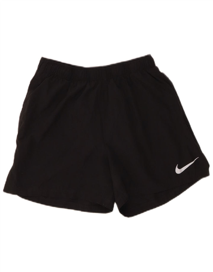 Nike Short de sport Dri Fit pour femme en polyester noir moyen