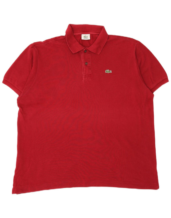 LACOSTE Polo Homme Taille 7 2XL Coton Bordeaux