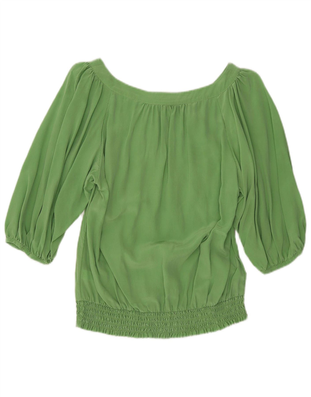 Monsoon Chemisier à manches 3/4 pour femme UK 12 en soie vert moyen