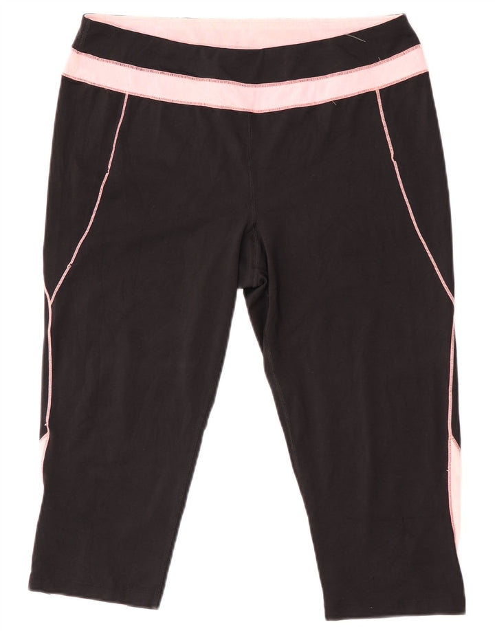 Fila Leggings Capri Femme UK 14 Large Noir Colorblock Polyester
