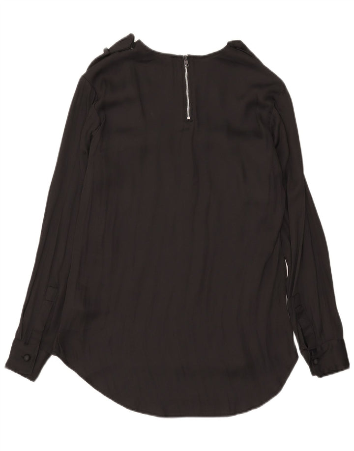 Replay Haut Chemisier Oversize à Manches Longues Femme UK 2 2XS Noir Polyester