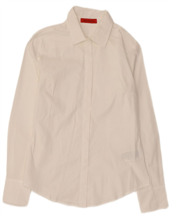 Max & Co. Chemise Femme UK 4 XS Blanc Coton
