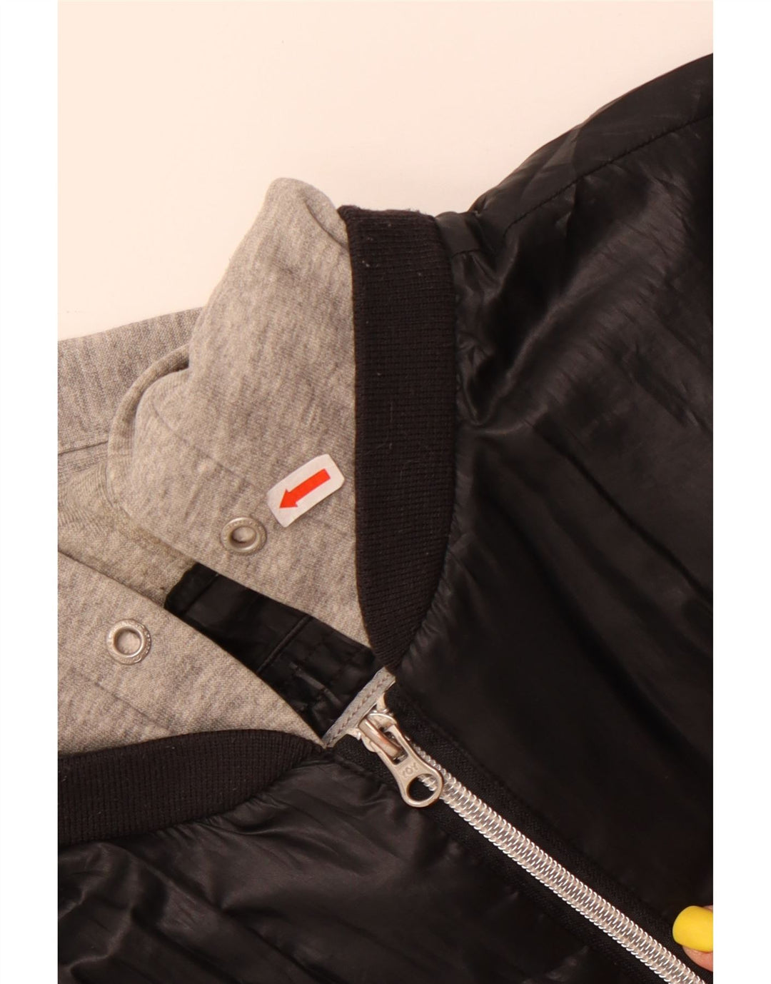 Champion Veste bomber à capuche pour femme UK 18 XL Noir Polyester