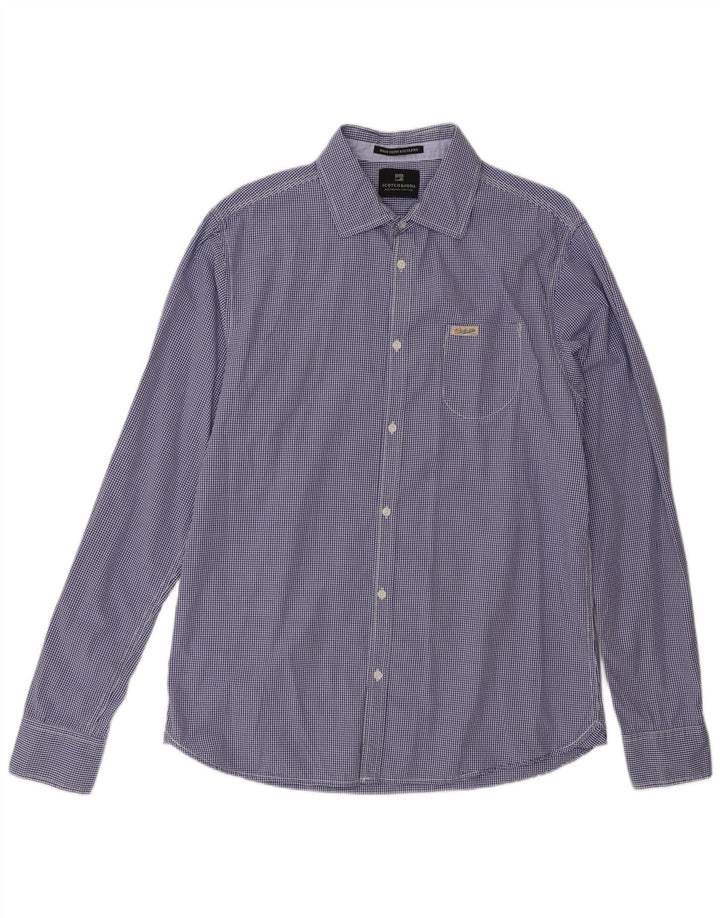 Scotch & Soda Chemise Homme Grand Vichy Bleu