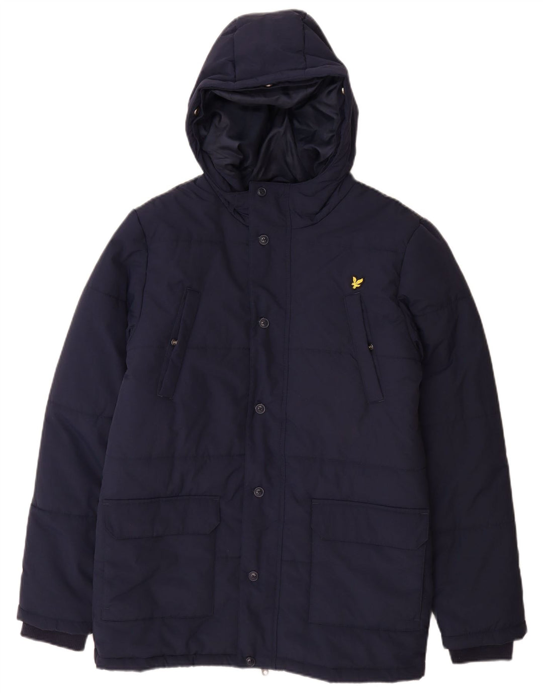 Lyle & Scott Veste matelassée à capuche garçon 15-16 ans Bleu Marine Polyamide