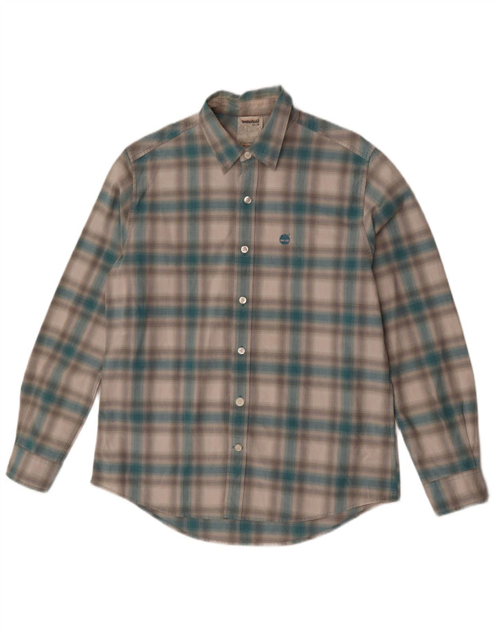 Timberland Chemise Homme Bleu Moyen Carreaux Coton