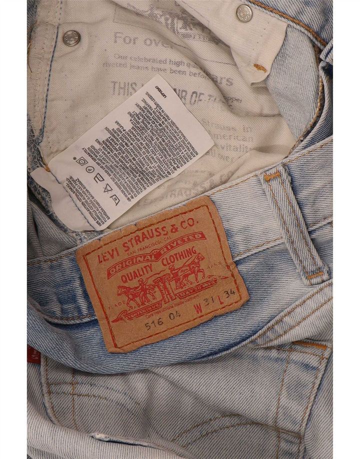 Levi's Jean 516 Straight W31 L31 Homme Bleu Coton