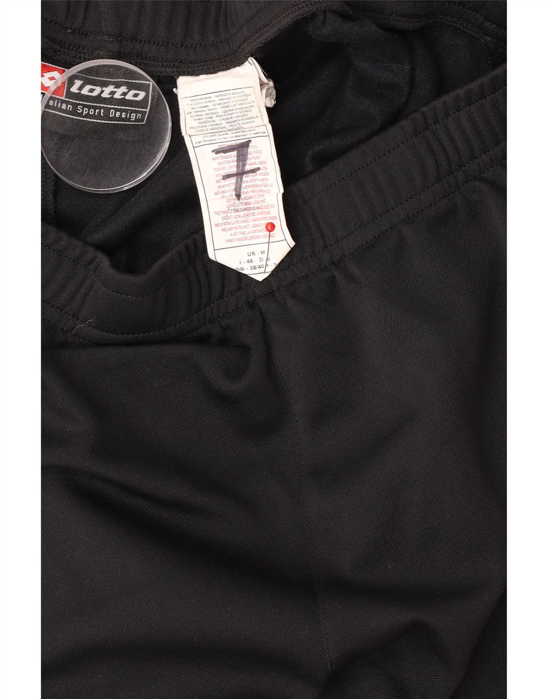 LOTTO Short de sport graphique pour hommes UK 38/40 Polyester noir moyen