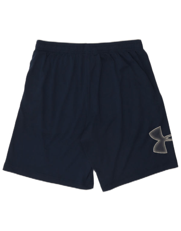 Under Armour Short de Sport Graphique Homme Large Bleu Marine Polyester