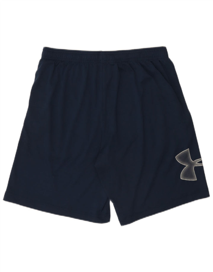 Under Armour Short de Sport Graphique Homme Large Bleu Marine Polyester