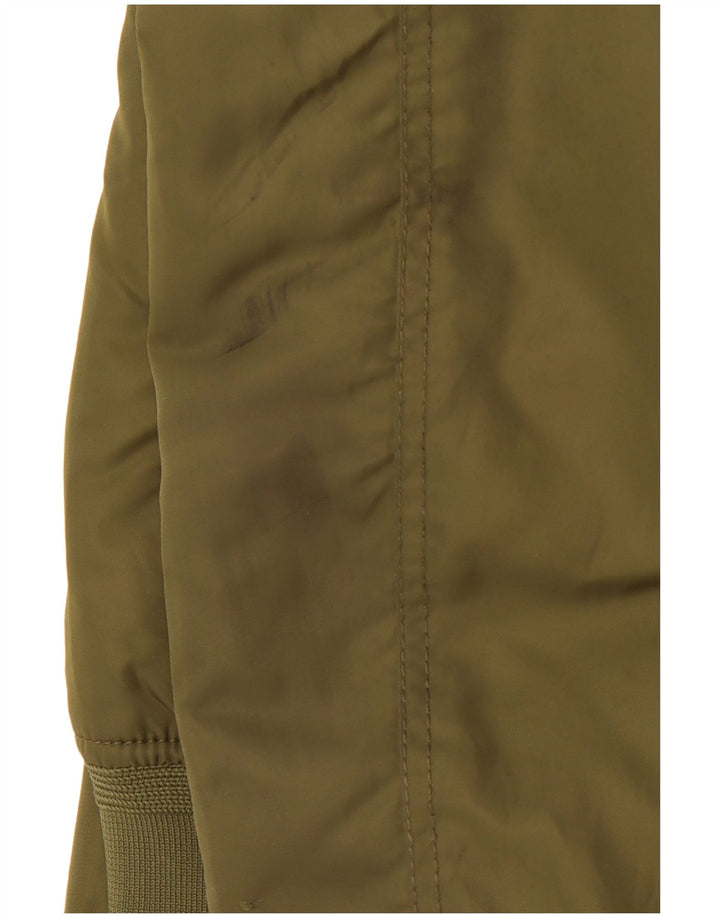 ZARA Veste d'aviateur Adventure Graphic Flight pour homme UK 40 Large Vert Nylon