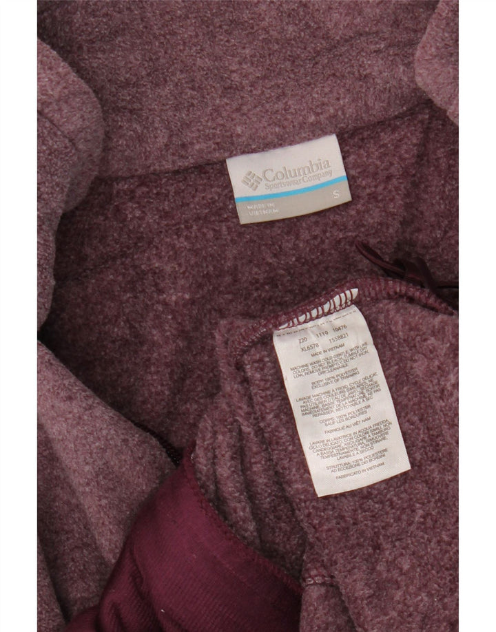 COLUMBIA Veste Polaire Femme UK 10 Petit Violet Moucheté Polyester