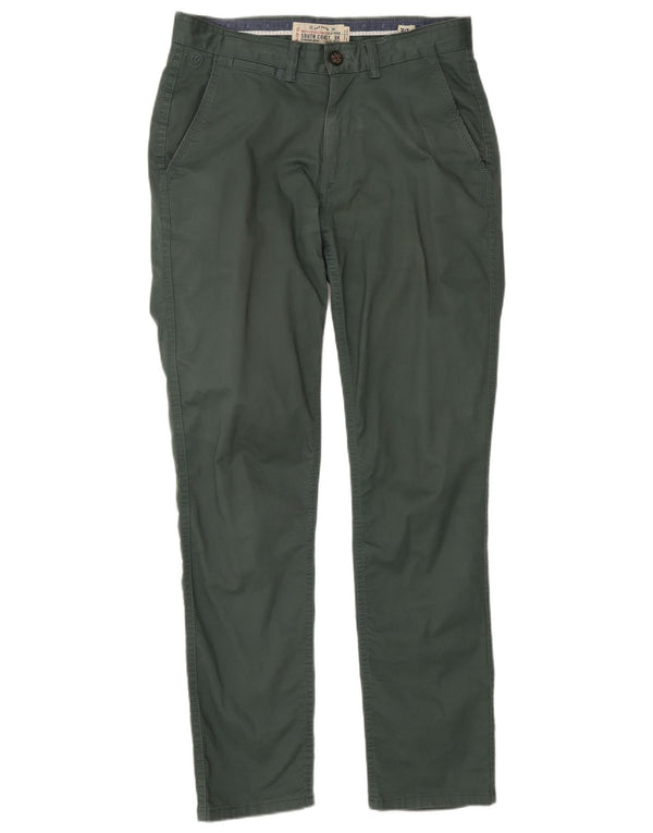 Fat Face Pantalon Chino Slim Homme W30 L30 Vert Coton