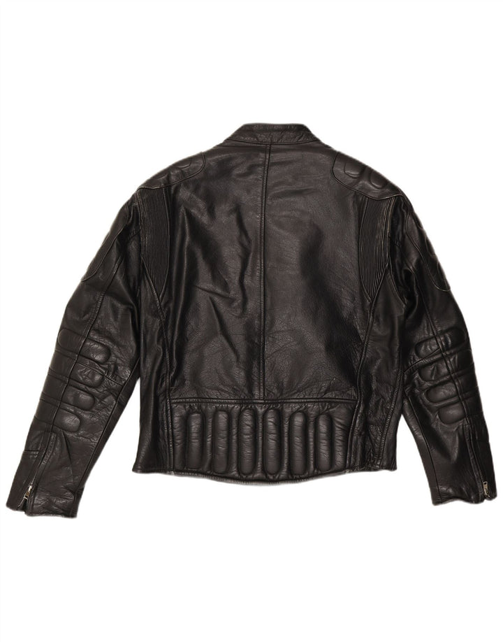 Xelement Veste de motard en cuir pour homme UK 40 Grand cuir noir