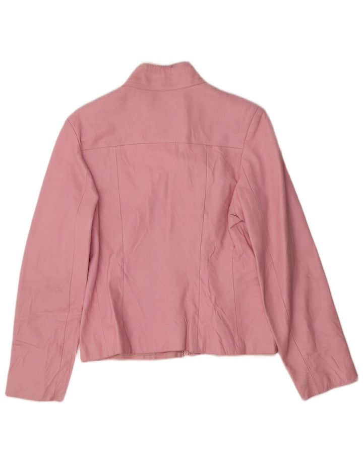 Raffaello Veste en cuir pour femme UK 12 Rose moyen